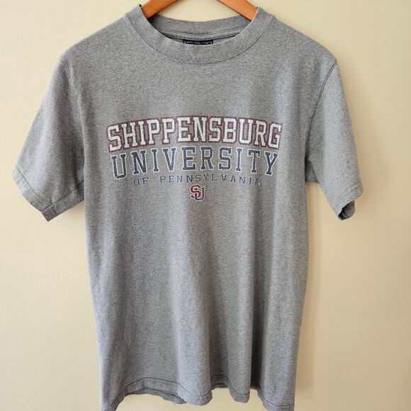 Vintage Shippensburg University T-Shirt, Size Small Grey Spell Out Logo Jansport - Picture 1 of 6